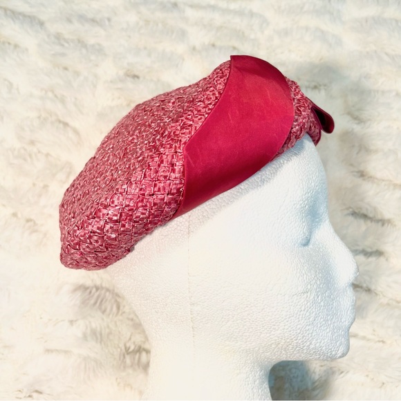 Vintage Mark III Raspberry Pink Woven Hat - Picture 3 of 11